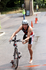 In transition at Alnwick Castle in the Bamburgh Triathlon